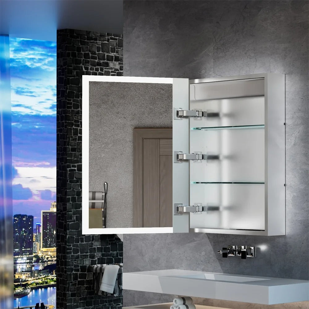 Bathroom Mirror with Lights and Storage