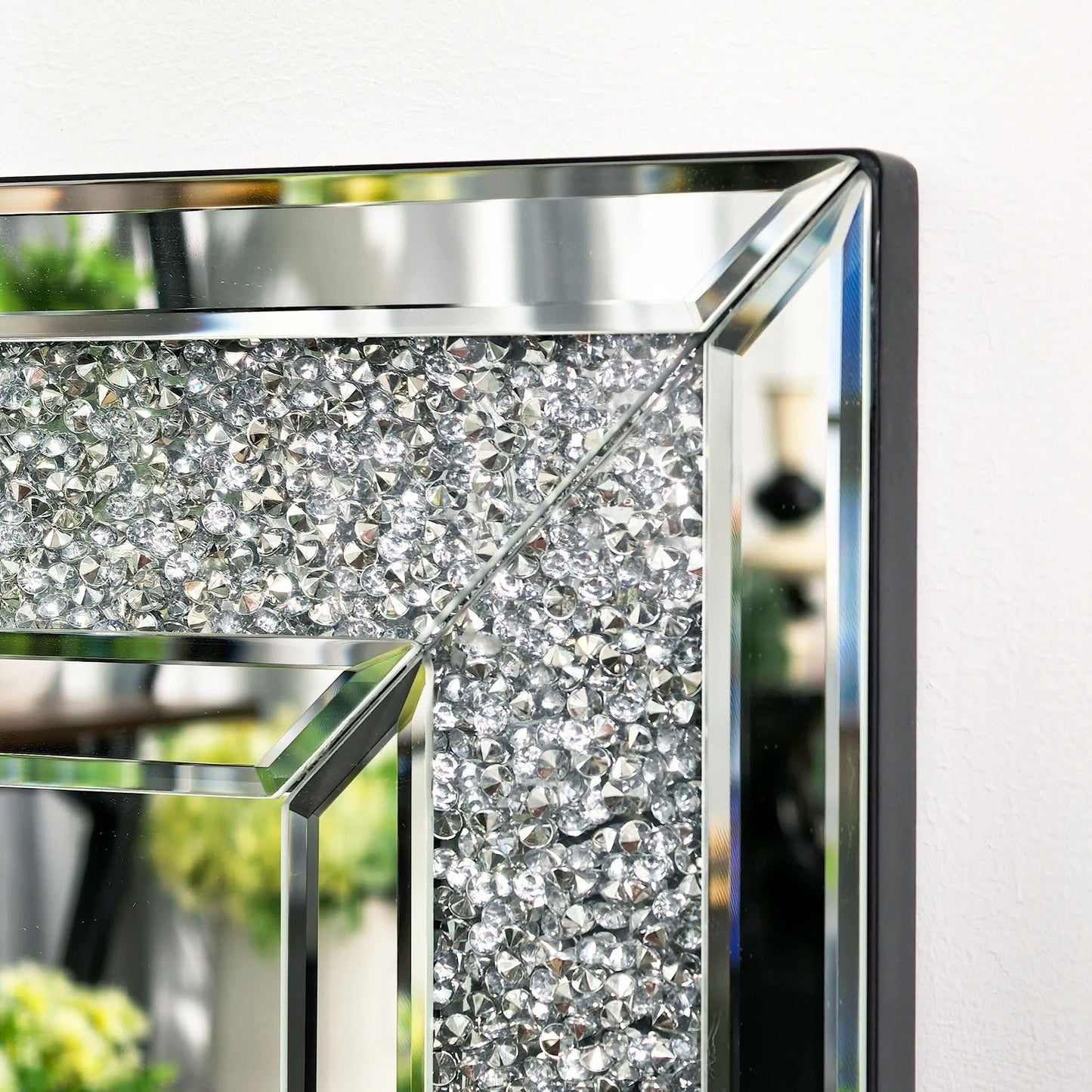 Full-Length Wall Mirror with RGB LED Lights – Decorative Rectangle Large 48x24" Vanity Mirror for Bathroom, Living Room & Cloakroom