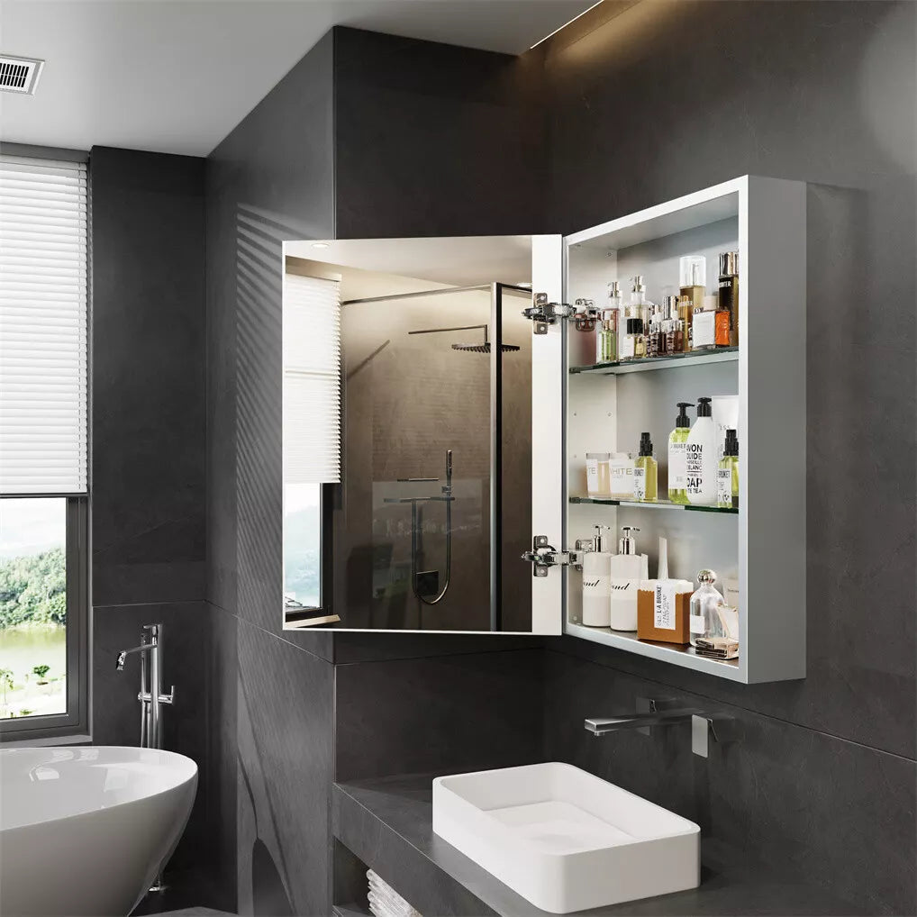 Bathroom Medicine Cabinet with Double Sided Mirror