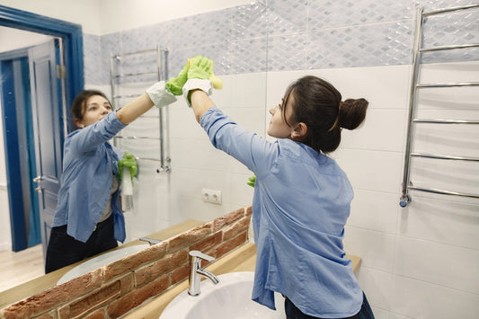 Bathroom Mirror Cleaning