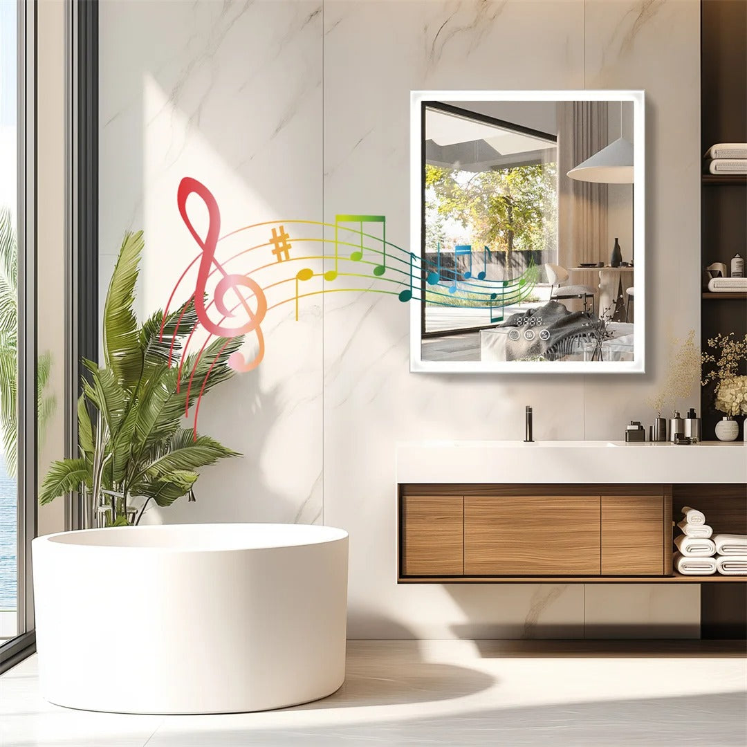 Smart Bathroom Mirror with Storage